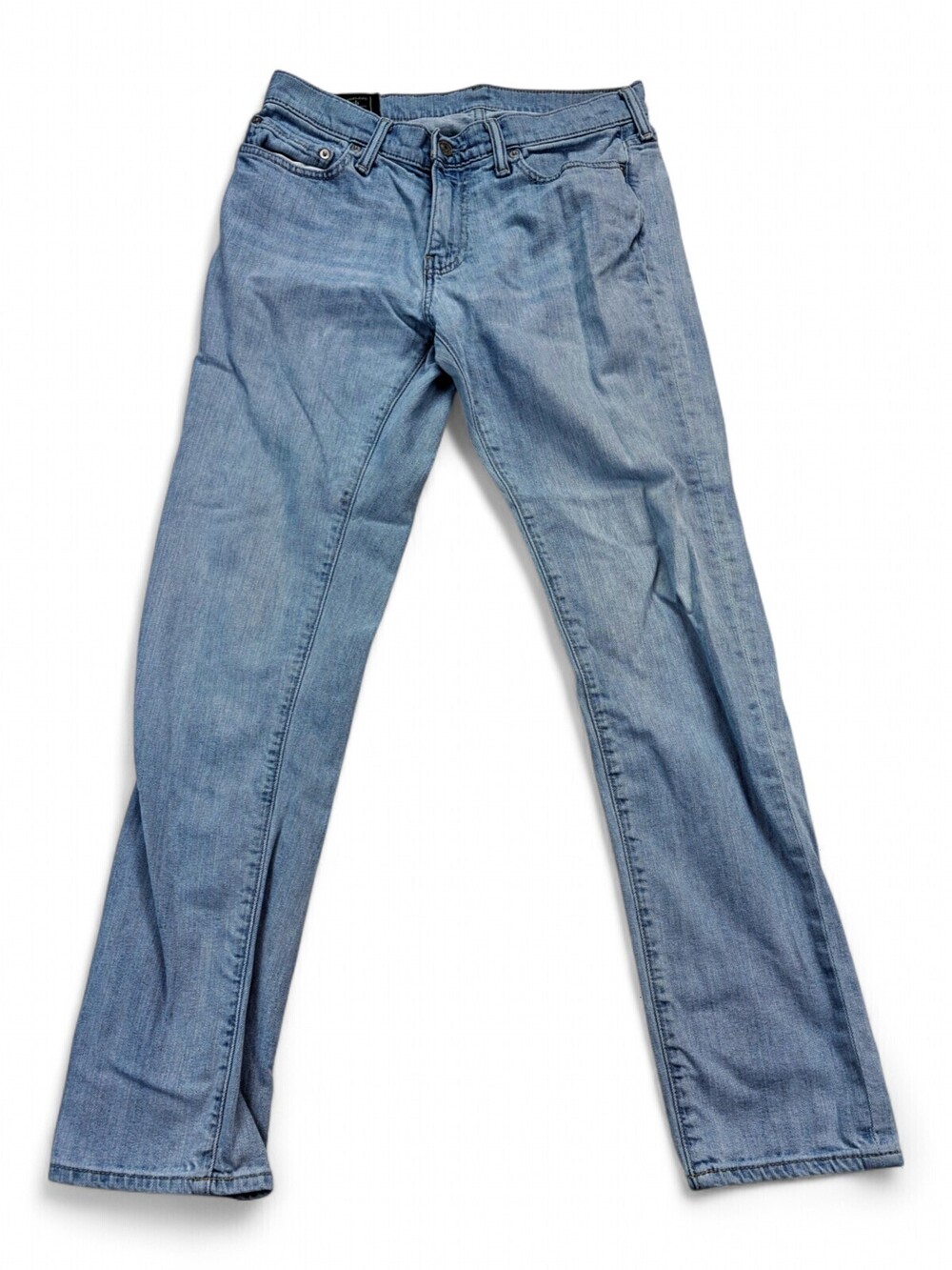Abercrombie & Fitch Mens Athletic Slim Straight Jeans Light Wash 29x32